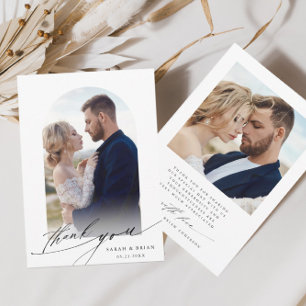 Carte De Remerciements Arch Boho Calligraphie 2 Mariage photo