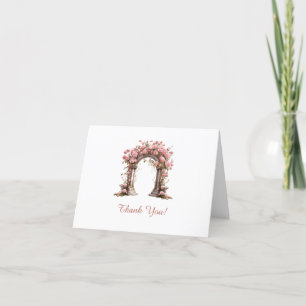 Carte De Remerciements Arch Mariage Boho Rose