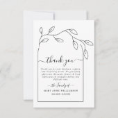 Carte De Remerciements Arch minimal Texte Scripts funéraires (Devant)