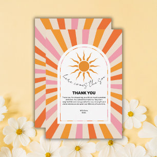 Carte De Remerciements Arch Retro Voici Le Baby shower Fils