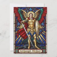 Archange Michel - Ange Coloré en Verre Cathédrale