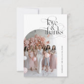 Carte De Remerciements Arche de mariage Script Love & Thanks photo (Devant)