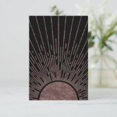 Carte De Remerciements Arche De Phase Lune Ensemble Abstrait De Rayons So (Debout devant)