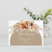 Carte De Remerciements Arche florale en terre cuite couleur cuivre orangé (Debout devant)