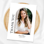 Carte De Remerciements Arche photo verticale blanc Graduation