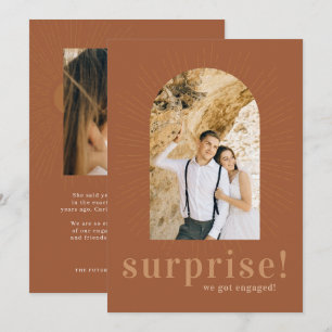 Carte De Remerciements Arche Sunburst moderne Surprise Nous Nous Sommes