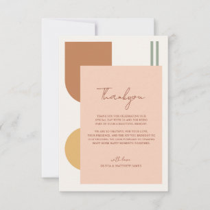 Carte De Remerciements Arches de terre cuite bohèmes colorées élégantes p