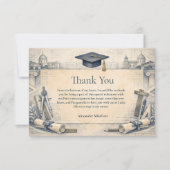 Carte De Remerciements Architect Student Graduation Design (Devant)