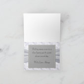 Carte De Remerciements Argent, étoiles de blanc et épouser de flocons de (Intérieur)