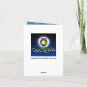 Carte de remerciements argenté bleu de photo de (Dos)