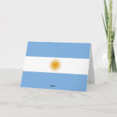 Carte De Remerciements Argentina flag (Dos)