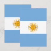Carte De Remerciements Argentina flag (Devant / Derrière)