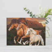 Carte De Remerciements Arizona Chevaux sauvages (Debout devant)