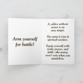 Carte De Remerciements Arm Yourself pour la bataille (Intérieur)