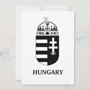 Carte De Remerciements Armoiries hongroises Art monochrome contemporain