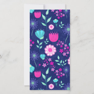 Carte De Remerciements Arrière - plan à motif floral mignon