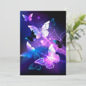 Carte De Remerciements Arrière - plan avec papillons de nuit (Debout devant)