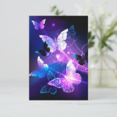 Carte De Remerciements Arrière - plan avec papillons de nuit (Debout devant)