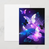 Carte De Remerciements Arrière - plan avec papillons de nuit (Devant / Derrière)