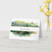 Carte de remerciements Arrière - plan de peinture (Fleur jaune)