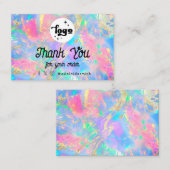 carte de remerciements arrière - plan opal (Devant / Derrière)