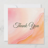 Carte De Remerciements Arrière - plan Rose floral Peach Fuzz (Dos)