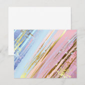 Carte De Remerciements Arrière - plan rose texturé (Devant / Derrière)