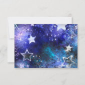 Carte De Remerciements Arrière - plan spatial avec étoiles (Devant)