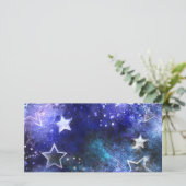 Carte De Remerciements Arrière - plan spatial avec étoiles (Debout devant)