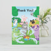 Carte De Remerciements Arroseuse de sensation d'été (Debout devant)