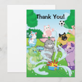 Carte De Remerciements Arroseuse de sensation d'été (Devant / Derrière)