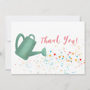 Carte De Remerciements Arrosoir Remerciements Cadeau de Mariage Cœurs