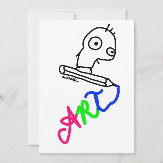 CARTE DE REMERCIEMENTS ART (Devant)