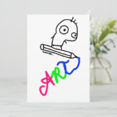 CARTE DE REMERCIEMENTS ART (Debout devant)