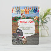 Carte De Remerciements Art de rue Polka-Dot de Noël (Debout devant)