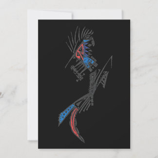 Carte De Remerciements Art de tatouage tribal abstrait coloré pour voyage