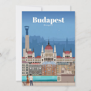 Carte De Remerciements Art de voyage Voyage à Budapest