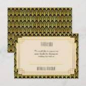 carte de remerciements Art déco (Devant / Derrière)