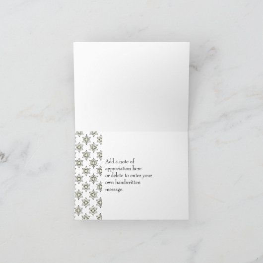 Carte de remerciements Art déco étoiles (Intérieur)