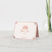 Carte De Remerciements Art Déco moderne Peacock Mariage Plié (Devant)