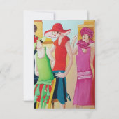 Carte De Remerciements Art déco, peuple et mode (Dos)