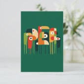 Carte De Remerciements art des oiseaux (Debout devant)