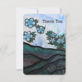 Carte De Remerciements Art Eléphant Floral (Dos)