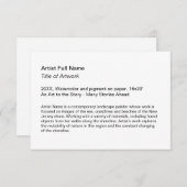 Carte De Remerciements Art Exposition Art Show Placards (Devant / Derrière)