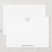 Carte De Remerciements Art minimaliste Floral Line Personnalisé Simple (Devant / Derrière)