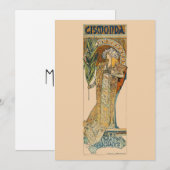 Carte De Remerciements Art Nouveau (Devant / Derrière)