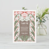 Carte De Remerciements Art Nouveau Floral Elégance 2 (Debout devant)