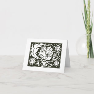 Carte De Remerciements Art Nouveau Floral Illustration Thank You Card