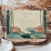 Carte De Remerciements Art Nouveau Lotus Floral Mariage