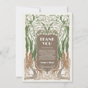 Carte De Remerciements Art Nouveau Snowdrops Elegance